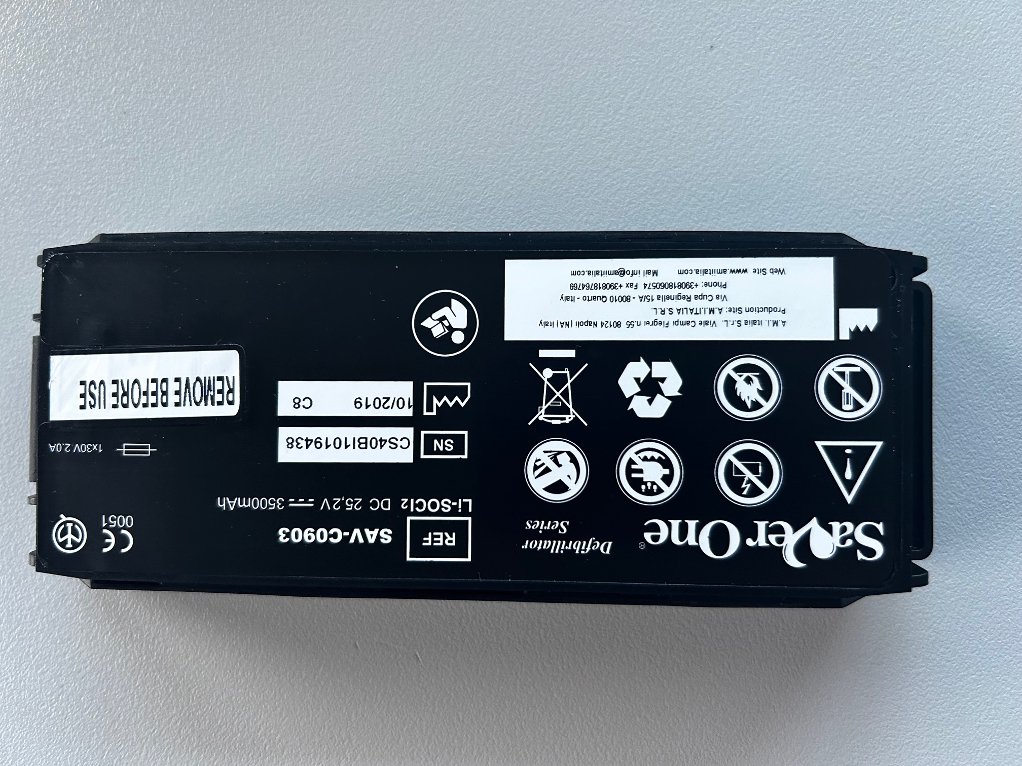 Batterie für alle Saver One AED Defibrillatoren